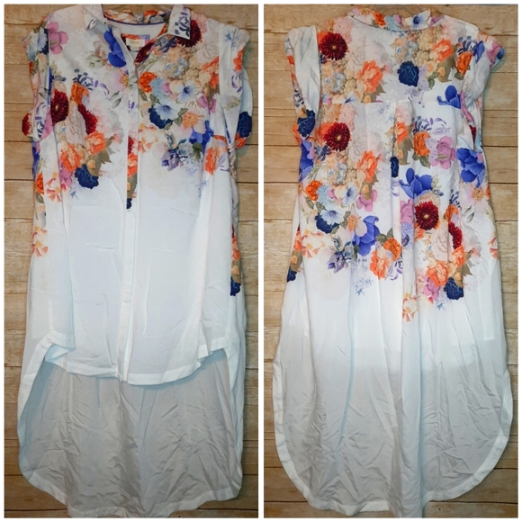 Maeve High-Low Floral Dress, 2X - Picture 6 of 11